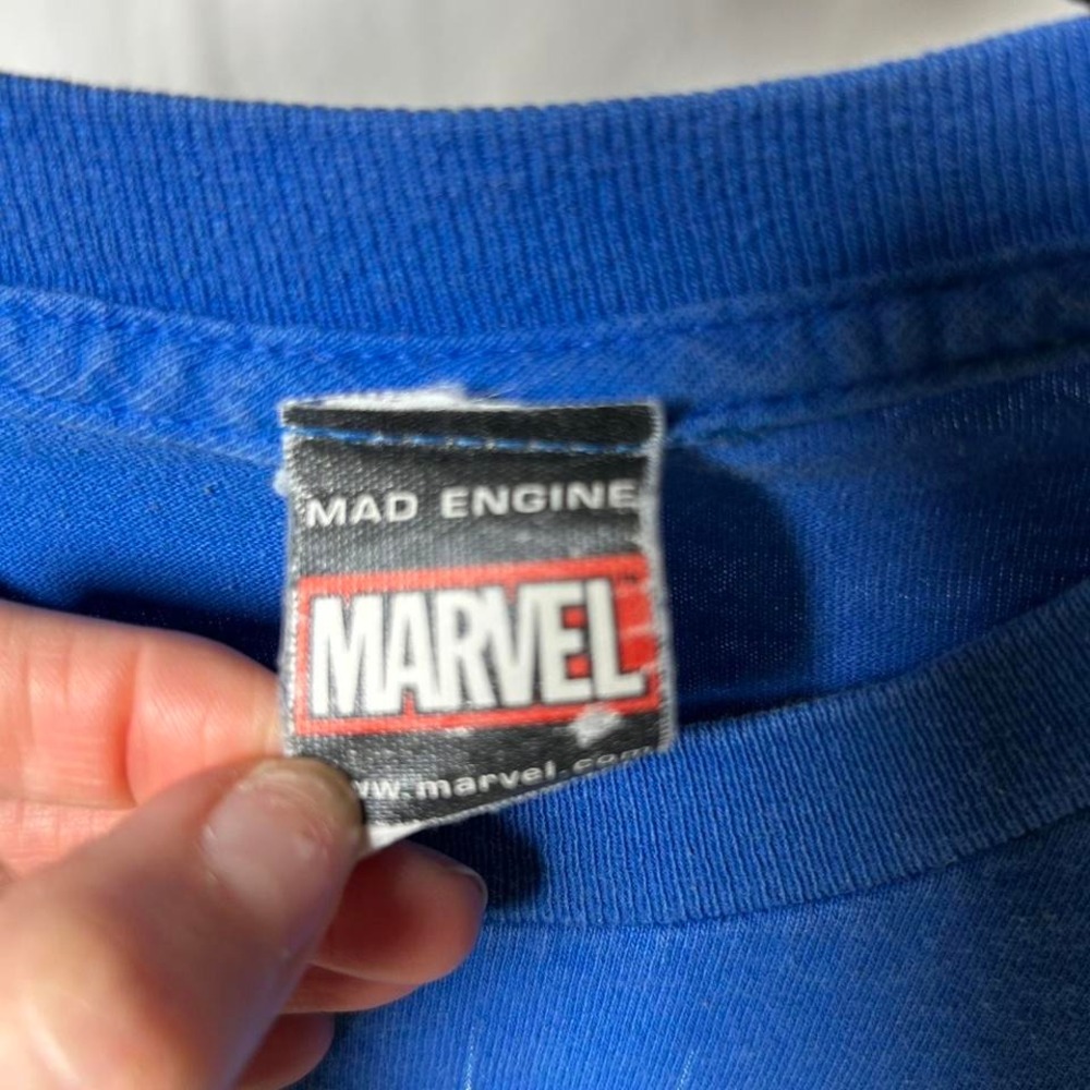 Vintage Marvel Mad Engine Youth Y2K Graphic T Shirt Size L Long Sleeve - Picture 4 of 5